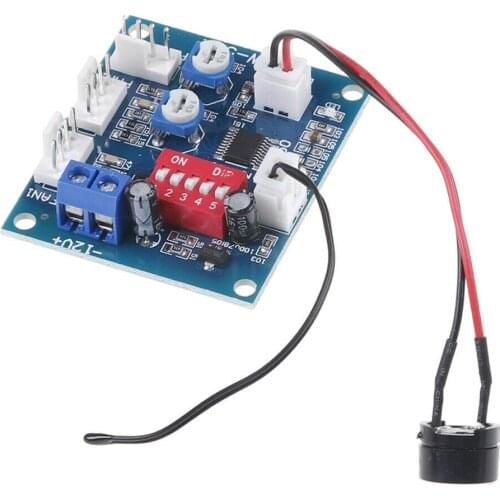 DC 12V 5A PWM PC CPU Fan Temperature Control Speed Controller Board Speed Controller Temperature Probe Buzzle