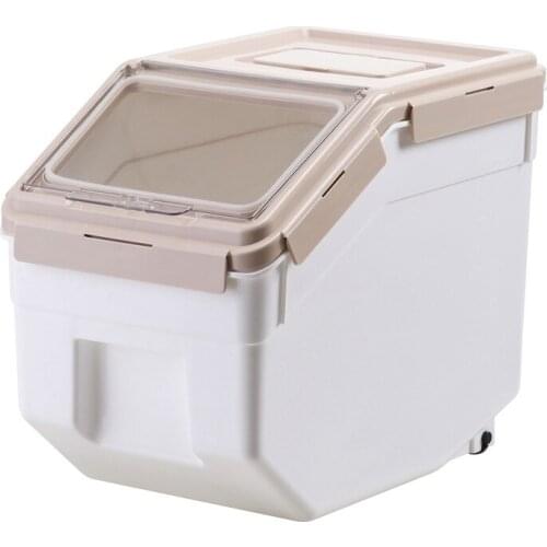 Food Storage Box Plastic Kitchen Lunch Box with Lid Sealed Moisture-Proof Storage Box Pet Dog Food Container Flip Lid