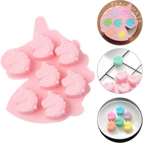 Unicorn Cake Jelly Cookies Soap Mold Chocolate Baking Mould Tray Silicone Mold For Soap Mousse Pastry Tools Cake Decorating Tool