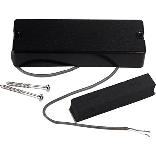 Sealed 6 String Bass Pickup Soapbar Style with Screws Set Black