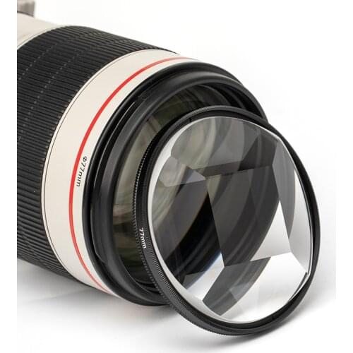 Camera Filter, 77mm Rotatable Filter, Photography Camera Fractal Special Effects Filter Prism, SLR Accessories
