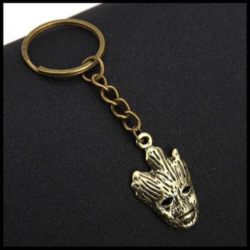 Creative cute Marvel Galaxy Guards Tree Person Groot Mask Keychain Bag Pendant Car Key Chain