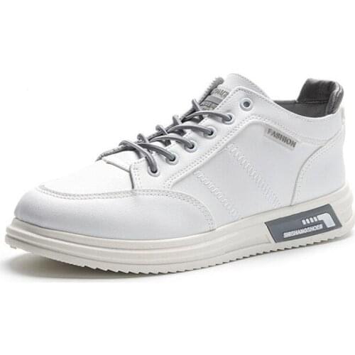 Fashion Men Sneakers Lightweight and Non-slip Casual Shoes Breathable Lace Up Men Shoes Spring Leather Shoes Men Chaussure Homme