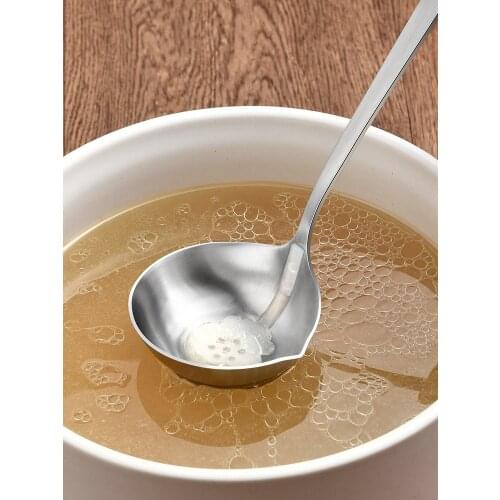 304 stainless steel oil-filtering spoon oil separating spoon chafing dish colander strainer kitchen tool