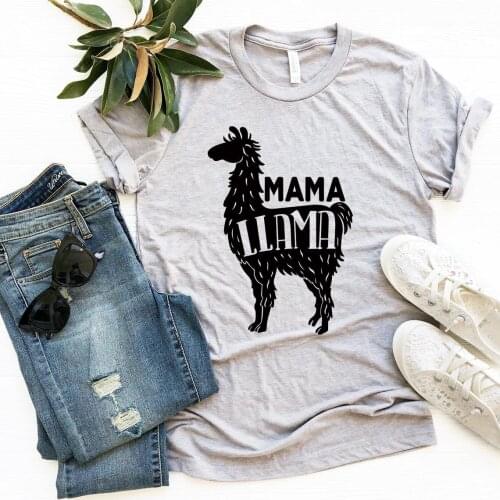 Mama Llama Shirt, Cute Llama Shirt, Funny Llama Shirt, Funny Graphic Tees for Women, Cute Farm Shirt, Cute Shirts Mom Shirt-O976