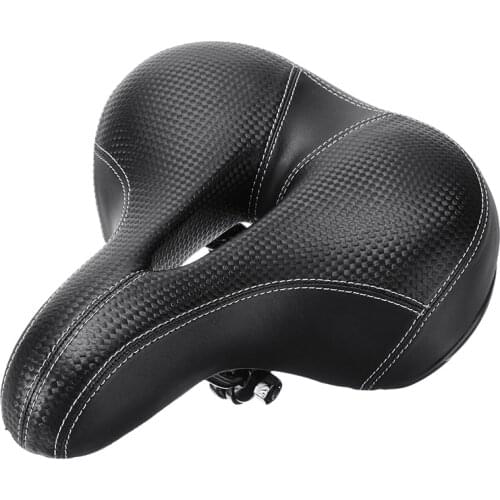 Mayitr 1pc Bike Motorcycle Extra Wide Comfy Cushioned Bicycle Gel Cushion Saddle Seat Soft Padded Accessories