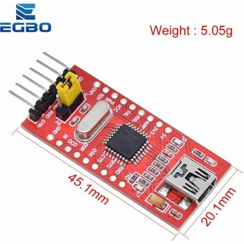 1PCS EGBO FT232BL FTDI USB 3.3V 5.5V to TTL Serial Adapter Module USB Mini Port USB to TTL module FT232RL improvement