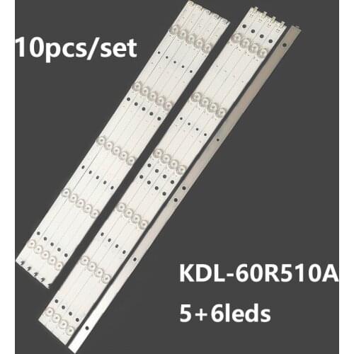 100% New 10pcs/Kit LED strips for SO NY 60 TV KDL-60R510A S600FHB-1 SVG600A13 REV06 L-TYPE 140513 SVG600A13 REV06 R-TYPE 140513