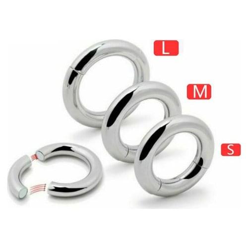 New 3 Size Stainless Steel Penis Ring Ball Stretcher Delay Lasting Metal Cock Ring Scrotum Restraint Testicular Sex Toys for Men