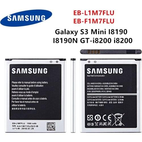 SAMSUNG Orginal EB-L1M7FLU EB-F1M7FLU 1500mAh Battery For Samsung Galaxy S3 Mini GT-I8190 i8160 I8190N GT-i8200 S7562 G313 WO