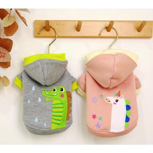 Autumn Winter Warm Dog Cat Clothing Cute Print Pet Hoodie for Small Dogs Poodle Yorkies Clothes Puppy Sweatshirt ubranko dla psa