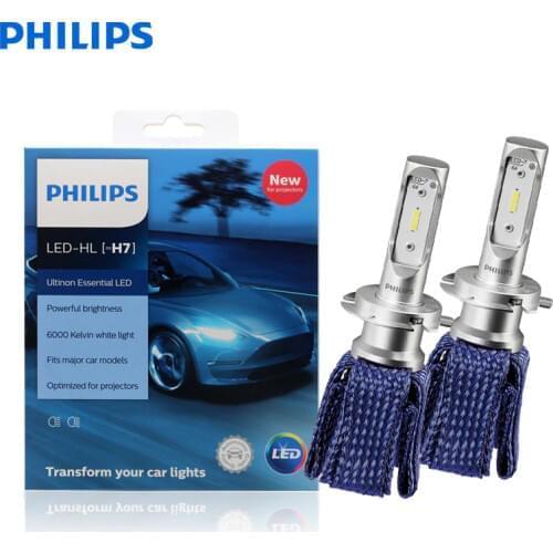 Philips Ultinon Essential LED H7 12V 11972UEX2 6000K Car Bright LED Headlight Auto HL Beam ThermalCool (Twin Pack)