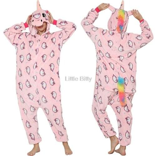 One Piece Hooded Unicorn Pajamas Rainbow Kigurumi Animal Pijamas for Adult Baby Homewear Kids Sleepwear Boys Nightwear Kigurumis