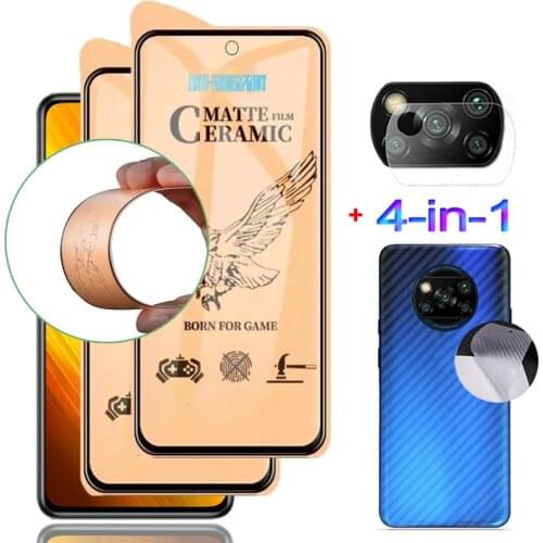 Poco-X3, Soft Ceramic Glass for Poco X3 NFC Screen Protector Mi Pocophone X3 NFC Xiaomi Poco X3 Matte Film Poco X 3 Glass