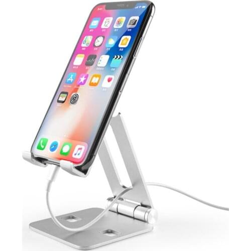 Portable Mobile Phone Holder Foldable Aluminum Alloy Universal Stand for Phone Tablet Watching Video Learning