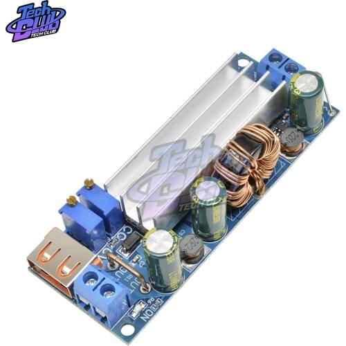 High Power 80W Constant Voltage / Current Adjustable Booster Module 2-24V to 3-30V DC Step Up Board with USB Port