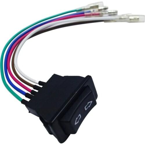 Professional 5Pin 12 For 24 v Black Car Power Window Switch With Plastic Lamp Electronic Components Universal For Cars