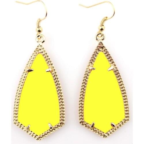 ZWPON Brand Jewelry Gold Plating Kite Drop Earrings for Women Colorful Earrings for Women Fashion Jewelry Wholesale