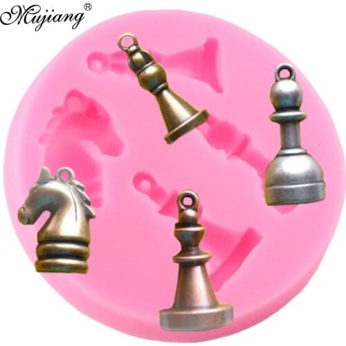 Princess Castle International Chess Silicone Mold Fondant Mold Cake Decorating Tools Chocolate Gumpaste Molds Candy Soap Mould