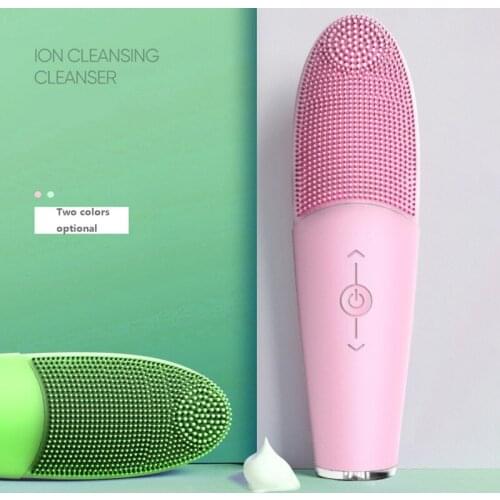 Silicone Face Washing Machine Ultrasonic Vibration Waterproof Facial Cleansing Brush