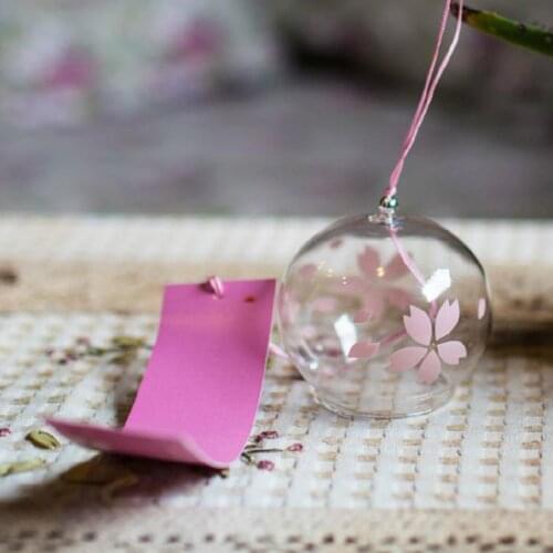 Japanese Style Glass Wind Chime Bell Garden Ornament Window Hanging Home Decor