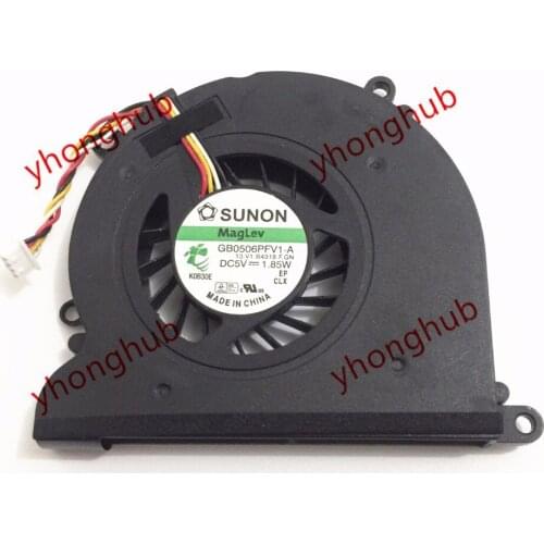 SUNON GB0506PFV1-A 13.V1.B4318.F.GN DC 5V 1.85W 4-wire Server Laptop Cooling Fan