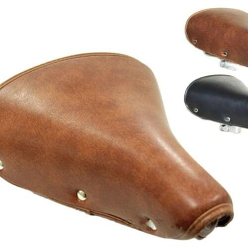 Vintage Bicycle Saddle Retro Riveted Black Cycling Saddle Seat Bike Comfortable Durable Seat Cover Bike Accessories Bicicleta