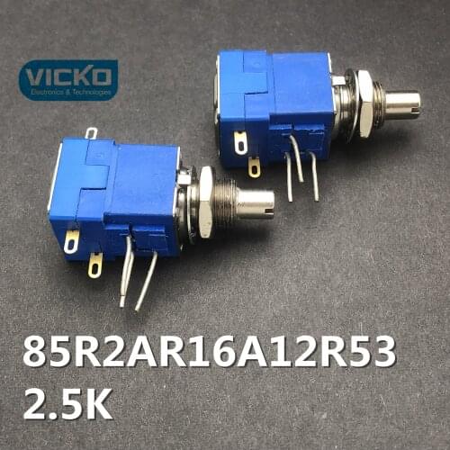 [VK] Mexico original potentiometer 85R2AR16A12R53 single 2.5k R53 9711X with double-circuit breaker shaft 18MM switch
