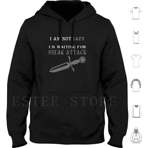 I'M Not Lazy I'M A Rogue-Dnd Hoodies Dnd And Fantasy Rogue Rouge Stabby Stab Dagger Knife Sneak Attack Lazy