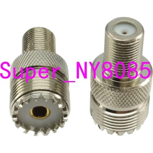 10pcs Adapter UHF SO239 female jack to F TV female jack RF Coaxial connector