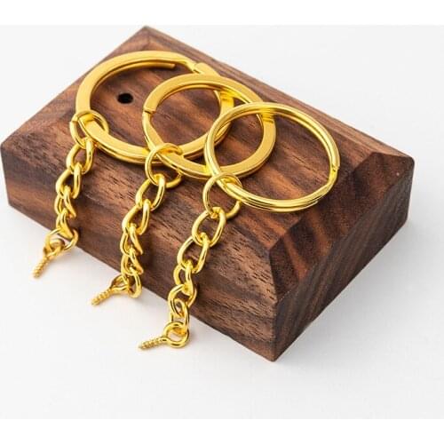 10Pcs 25/30mm Electroplate Golden Hang Eye Bolts Key Chain Metal Hang Ring DIY Craft Jewelry Plush Toys Resin Pendant Accessorie