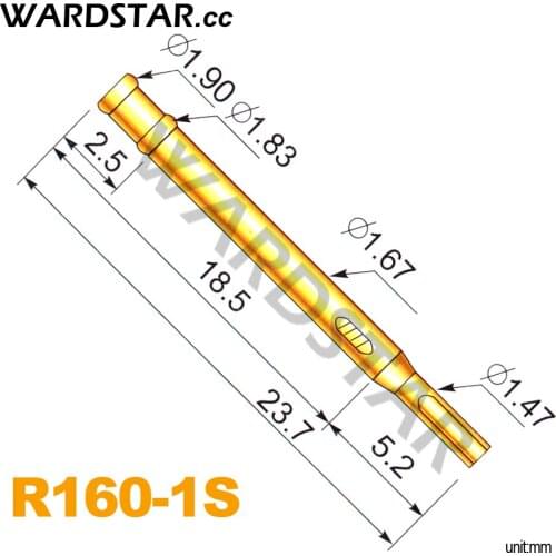 100pcs/lot R160-1S Spring Probe Test Probes Pogo Pin Receptacle Length 32.7mm