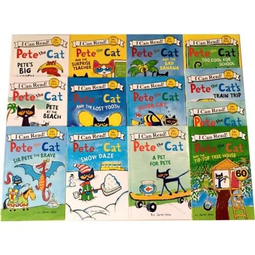 19 Books/Set Pete the Cat English Classic Picture Story Books I Can Read My First Reading 22.8x15.2cm