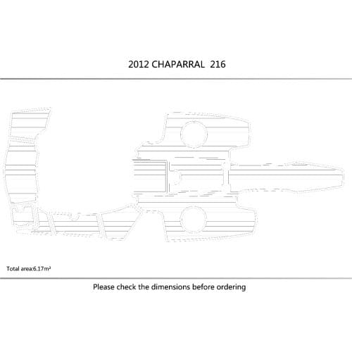 2012 Chaparral 216 Cockpit swimming platform EVA FAUX Teak Decking Non-slip mat