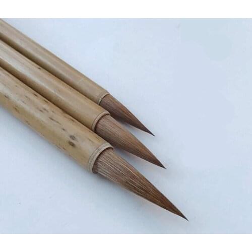 3pcs/set Brush Pen Chinese Huzhou Weasel Hair Calligraphy Pen Chinese Painting Fine Line Calligraphy Brushes Set Tinta China