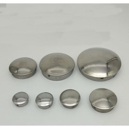 304 Stainless Steel Tube Fast Sealing Cover Round Pipe Plug Cap Pipe Fittings 10pcs
