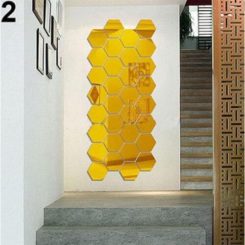 3D Acrylic Modern Mirror Decal Art Mural Wall Sticker Removable DIY Home Decor Furniture Films Mirror Foil Mural Wall Stickers