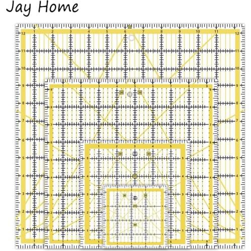 4Pcs T Square Acrylic Quilting Rulers 4.5" 6" 9.5" 12.5" Fabric Cutting Ruler Clear Mark Sewing Ruler Set for Quilting DIY Craft