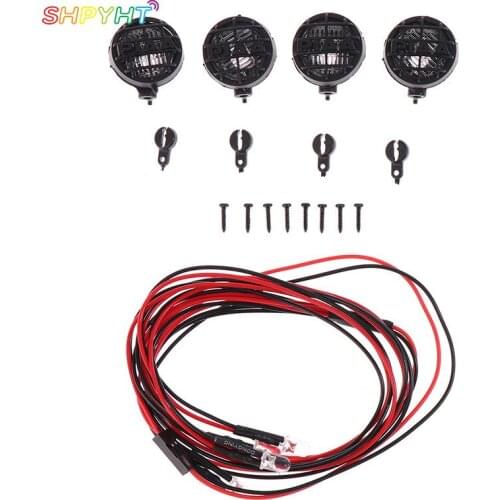 4 Pcs/Set Led Spotlight Roof Light Lampshade For 1/10 Rc Crawler Car Axial Interesting decorations