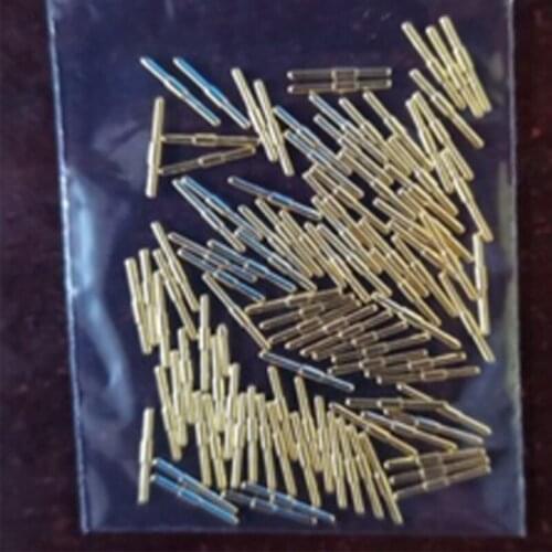 5pcs D0.8mm*9mm*1.1mm*4mm module power pin cylindrical head straight needle gold-plating