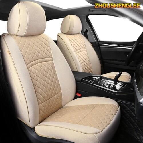 ZHOUSHENGLEE Custom FLAX car seat covers For Hyundai Veloster LAFESTA Coupe Azera Grand SantaFe Veracruz Equus Rohens car seats