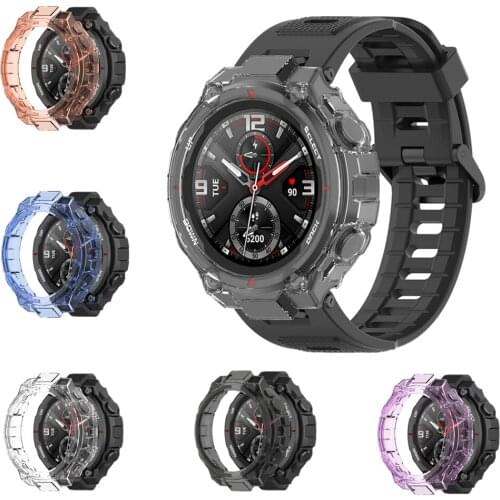 For Amazfit T-Rex Watch Case For Huami Amazfit T-REX Soft TPU Protective Cover Shell Bumper Frame Protector Bracelet Accessories