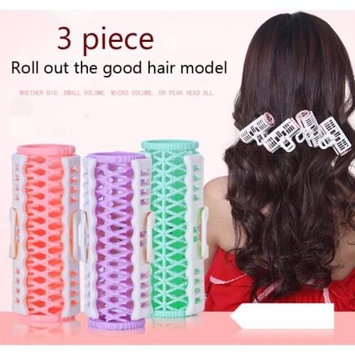 Flower curl silicone hair curlers rollers 3 Pcs Plastic do not hurt hairm fast curls Beauty clip hair styling tools SU255
