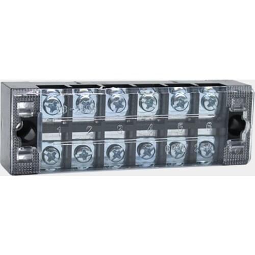1PCS 25A 600V Dual Row Strip Screw Terminal Block Fixed Wiring Board wire connector TB-2506