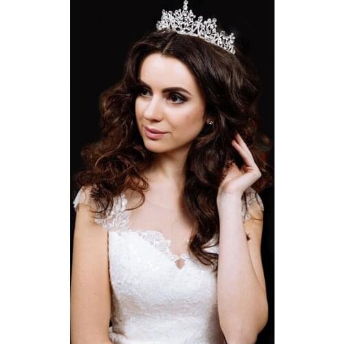 Crystal Flower Princess Tiara Wedding Bridal Hair Accessory Birthday Prom Party