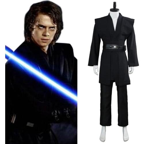 Star Cosplay Wars Kenobi Jedi TUNIC Cosplay Costume Black Version Halloween Carnival Custom Made No Cloak