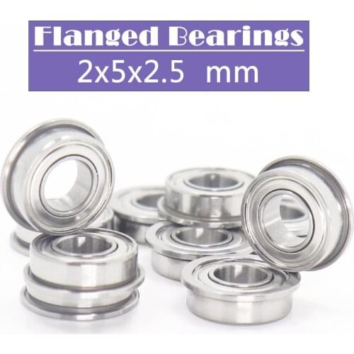 MF52ZZ Flange Bearing 2x5x2.5 mm ABEC-1 ( 10 PCS ) Miniature Flanged MF52 Z ZZ Ball Bearings