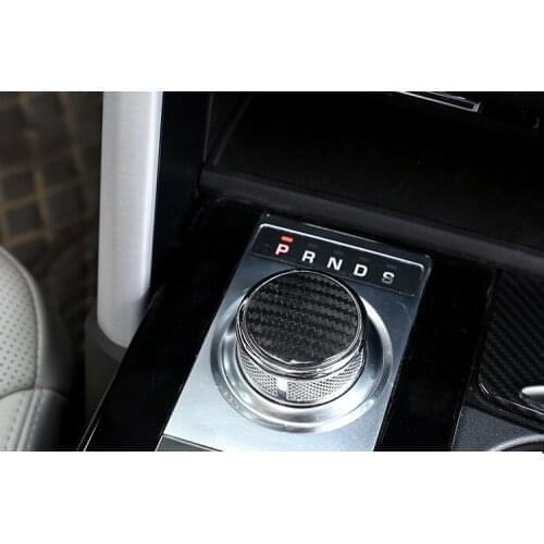 Real Carbon Fiber For Land Rover Discovery 5 L462 LR5 LR4 For Range Rover Sport Evoque Vogue Gear Shift Head Cover Trim Parts