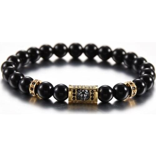 New Design Bracelet Pave Cubic Zirconia Stone Beads Charm Bracelet