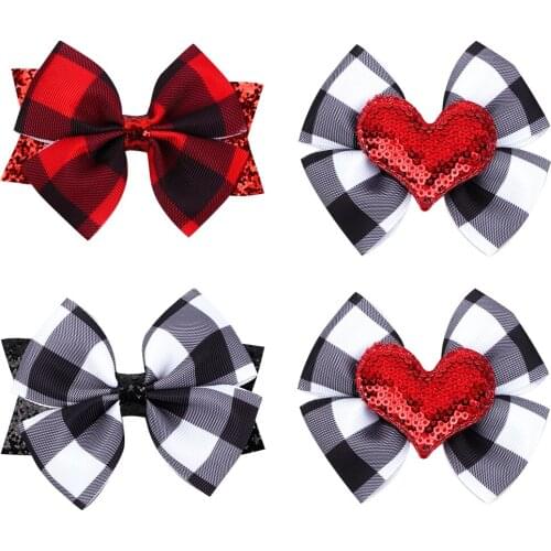 Oaoleer New Classic Plaid Bows Girls Hair Clip Butterfly Hairpin For Kids Girls Hairpins Headwear Children Hair Accessories